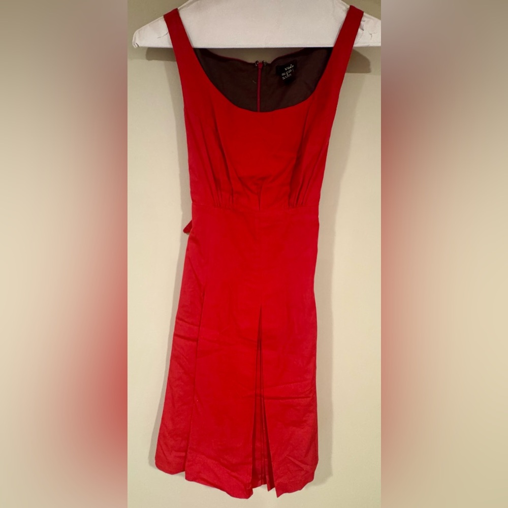 Anthropology VIOLA Red Pleated Women's Dress